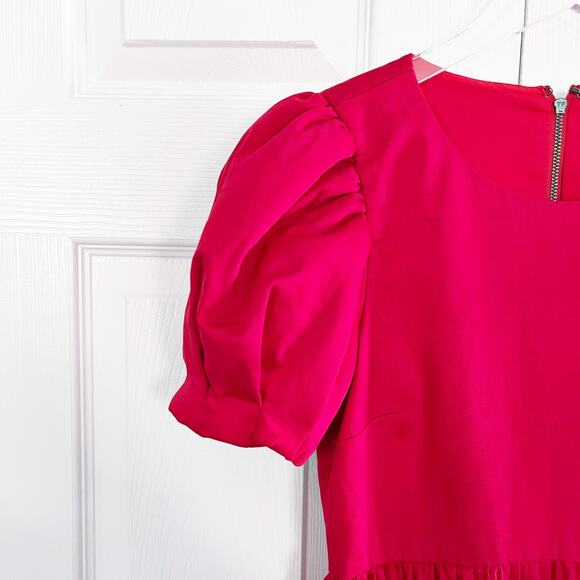 Alice + Olivia Ann Red Ruffled Mini Dress - Picture 2 of 8